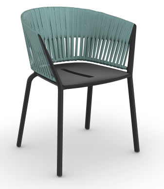 Ria Dining Armchair mit komplettem Geflecht