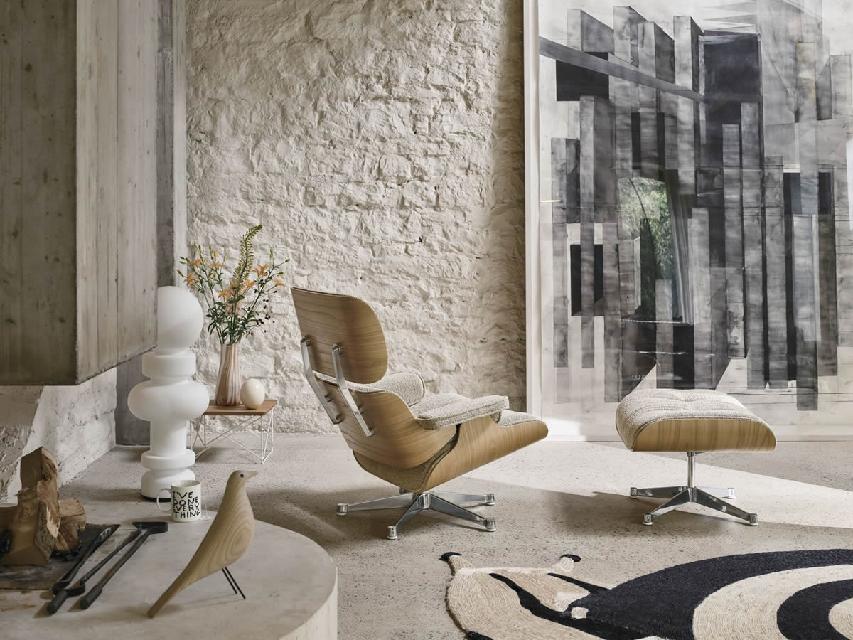 Eames Lounge Chair Kirsche natur