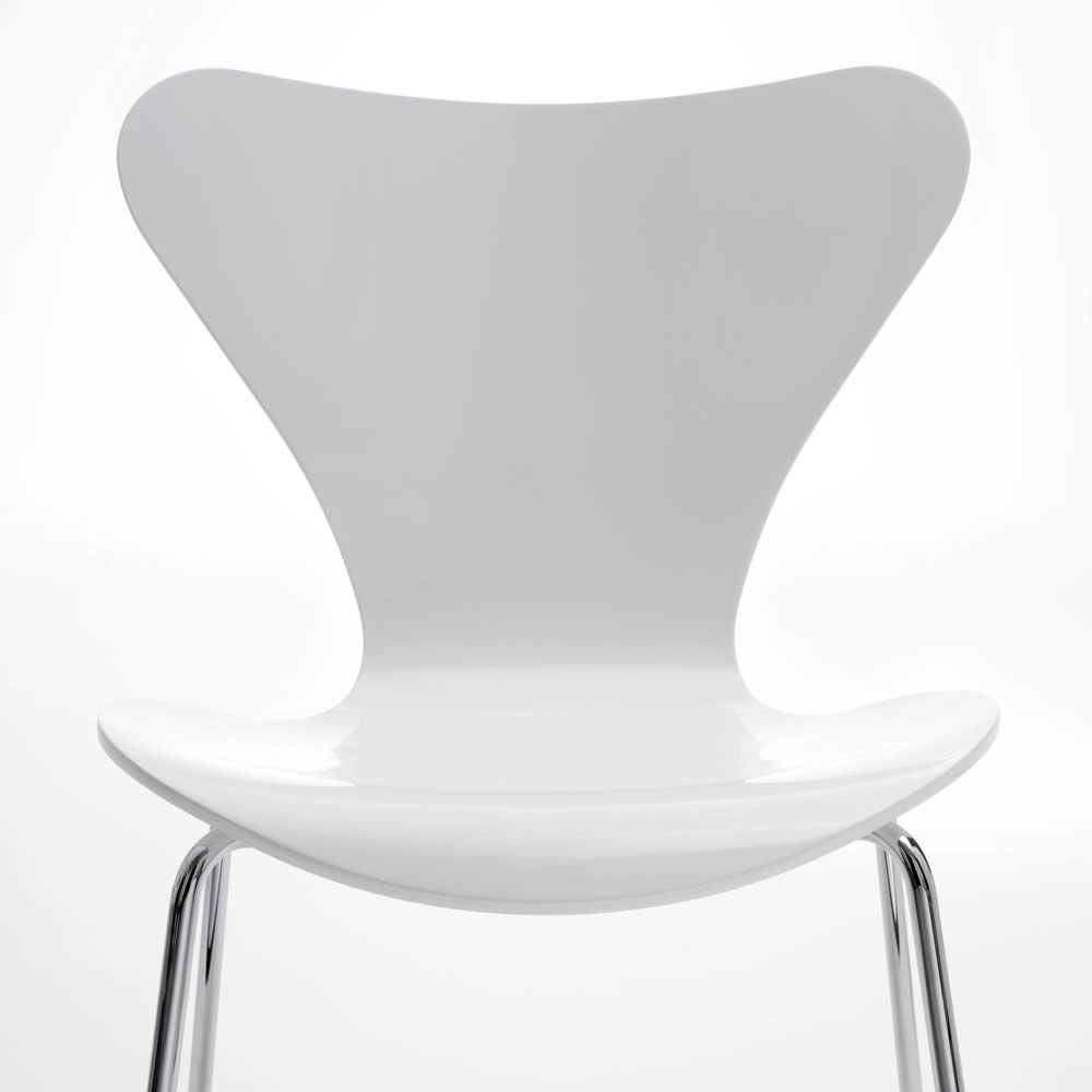 Serie 7 Stuhl Lack weiß