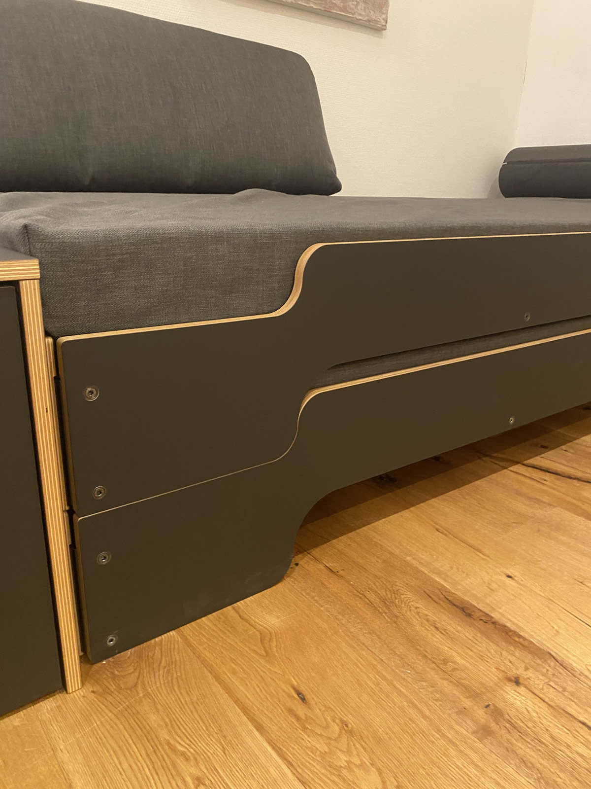 Doppel Stapelliege Klassik mit Matratze und Lattenrost und Bettkasten Ausstellungsstück