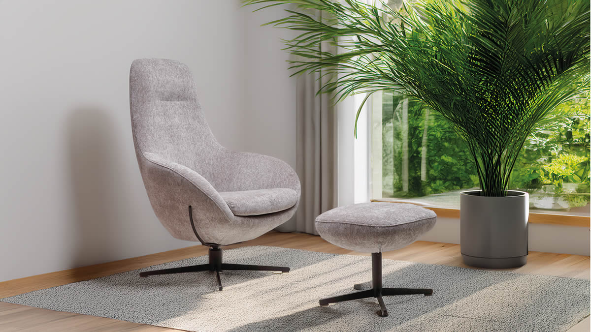 Sessel Manira mit Hocker