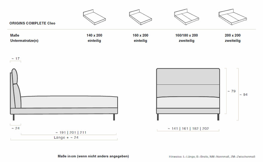 schramm-origins-complete-cleo-polsterbett-abmessungen