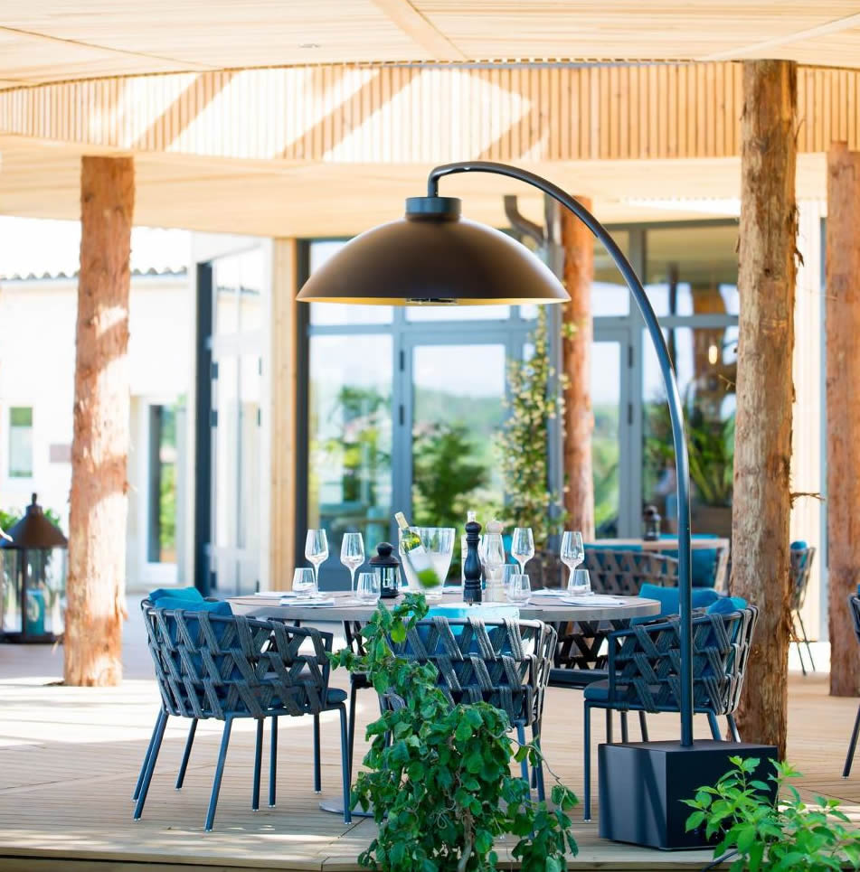 DOME FS Outdoor Bogenleuchte mit Heizstrahler