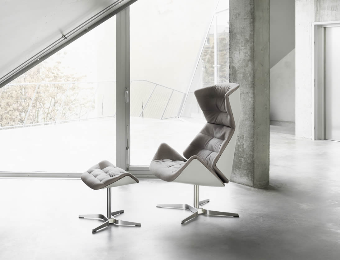 Lounge Sessel 808 "Island" mit Hocker