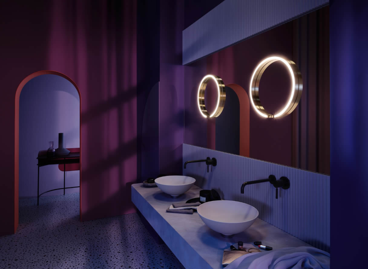 Mito sfera su LED Spiegelleuchte