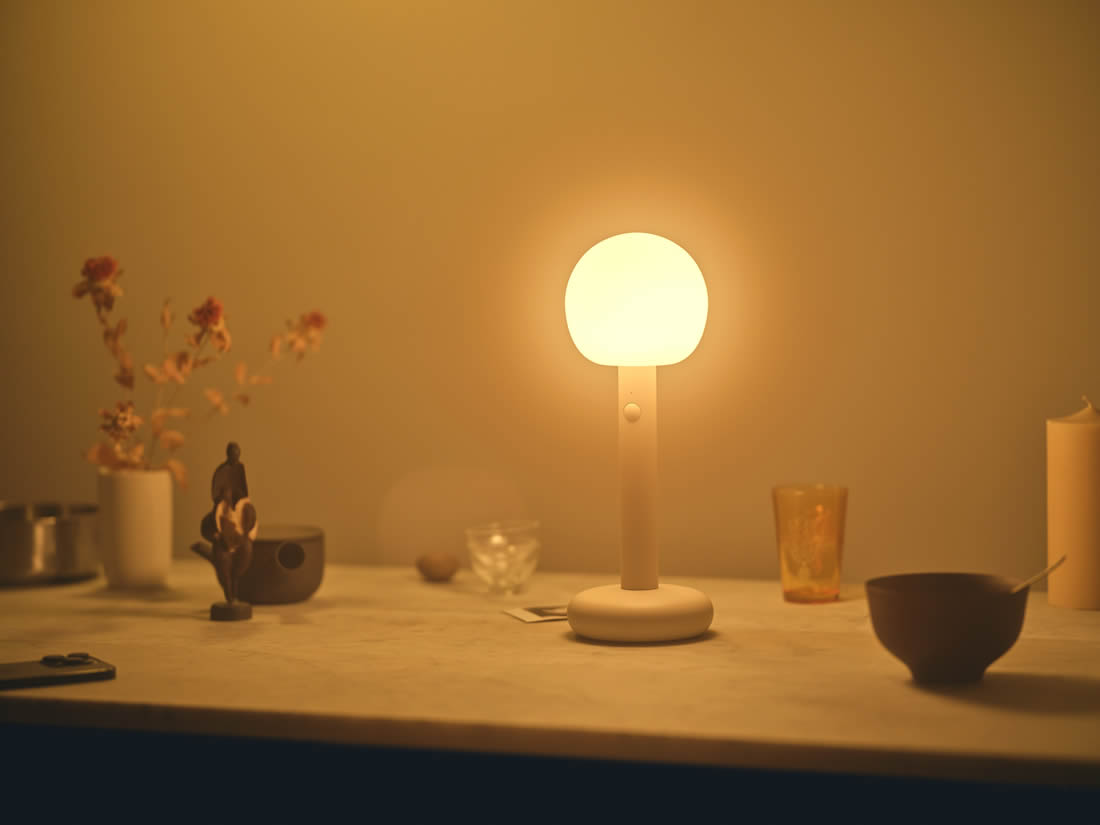 Fire LED Tischleuchte