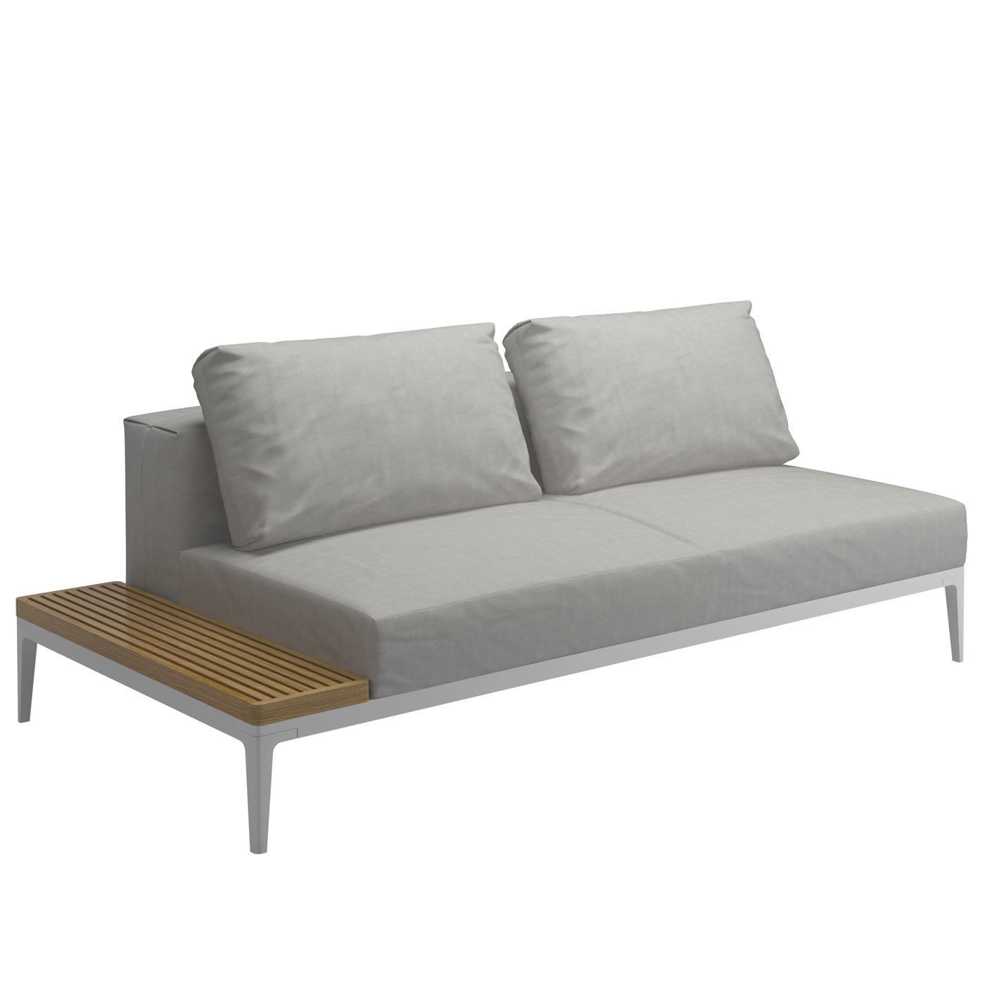 Grid Lounge Endelement links/rechts mit Teakablage