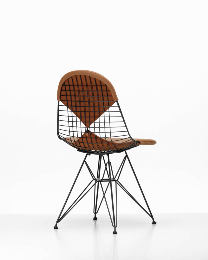 Wire Chair DKR 2 in Leder Premium F