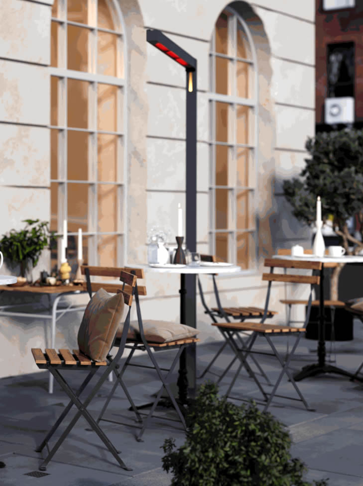 TWIG Outdoor Heizstrahler mit Licht