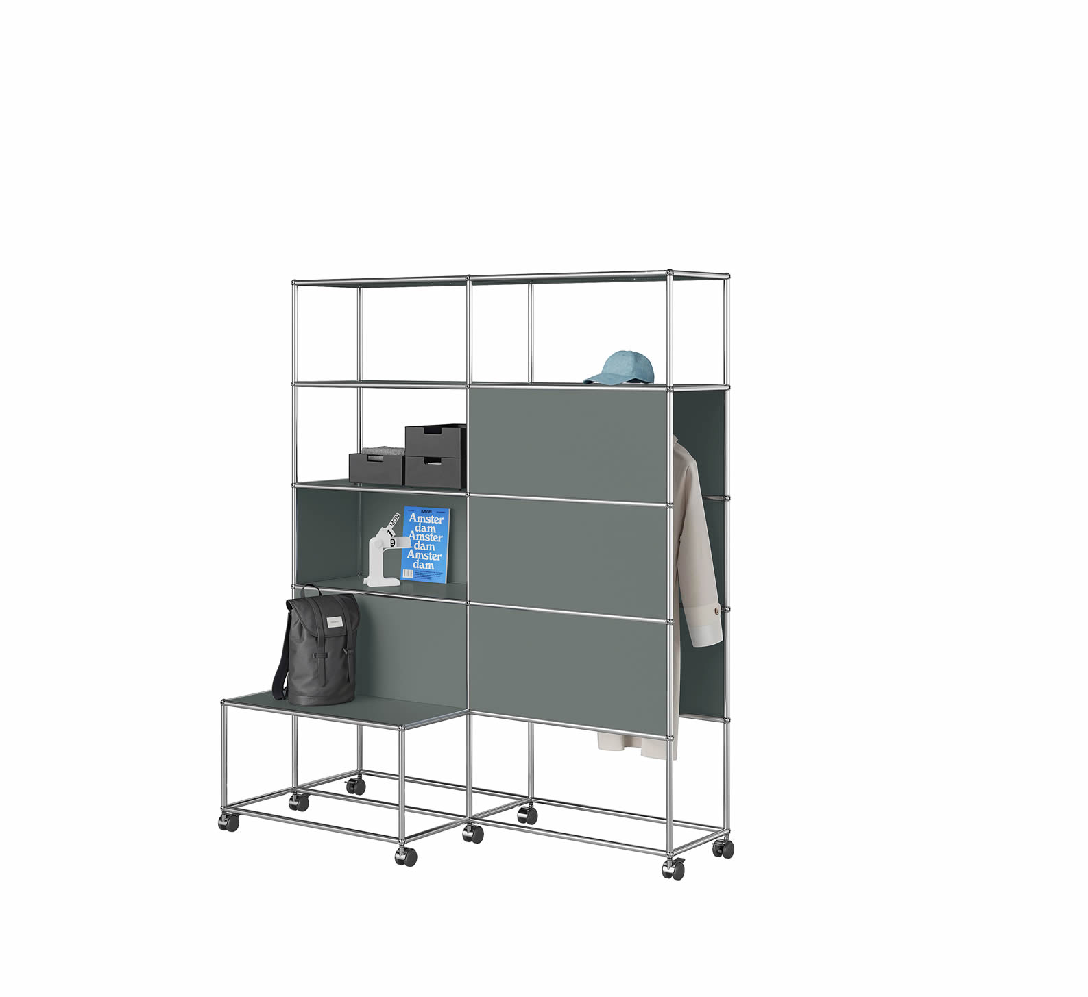 Garderobe mit Rollen