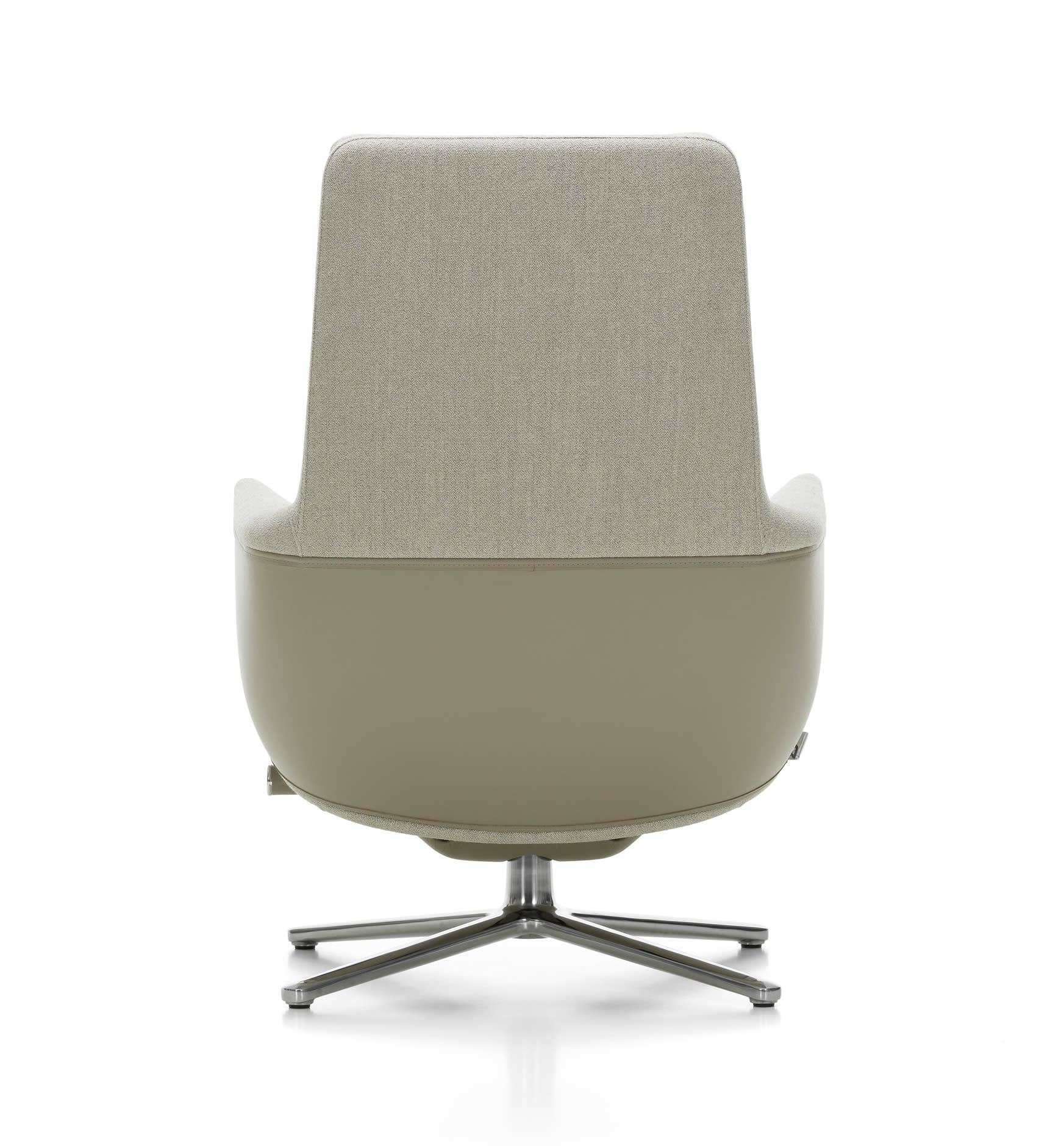 Grand Relax Sessel Stoff mit Leder Forte Dekor