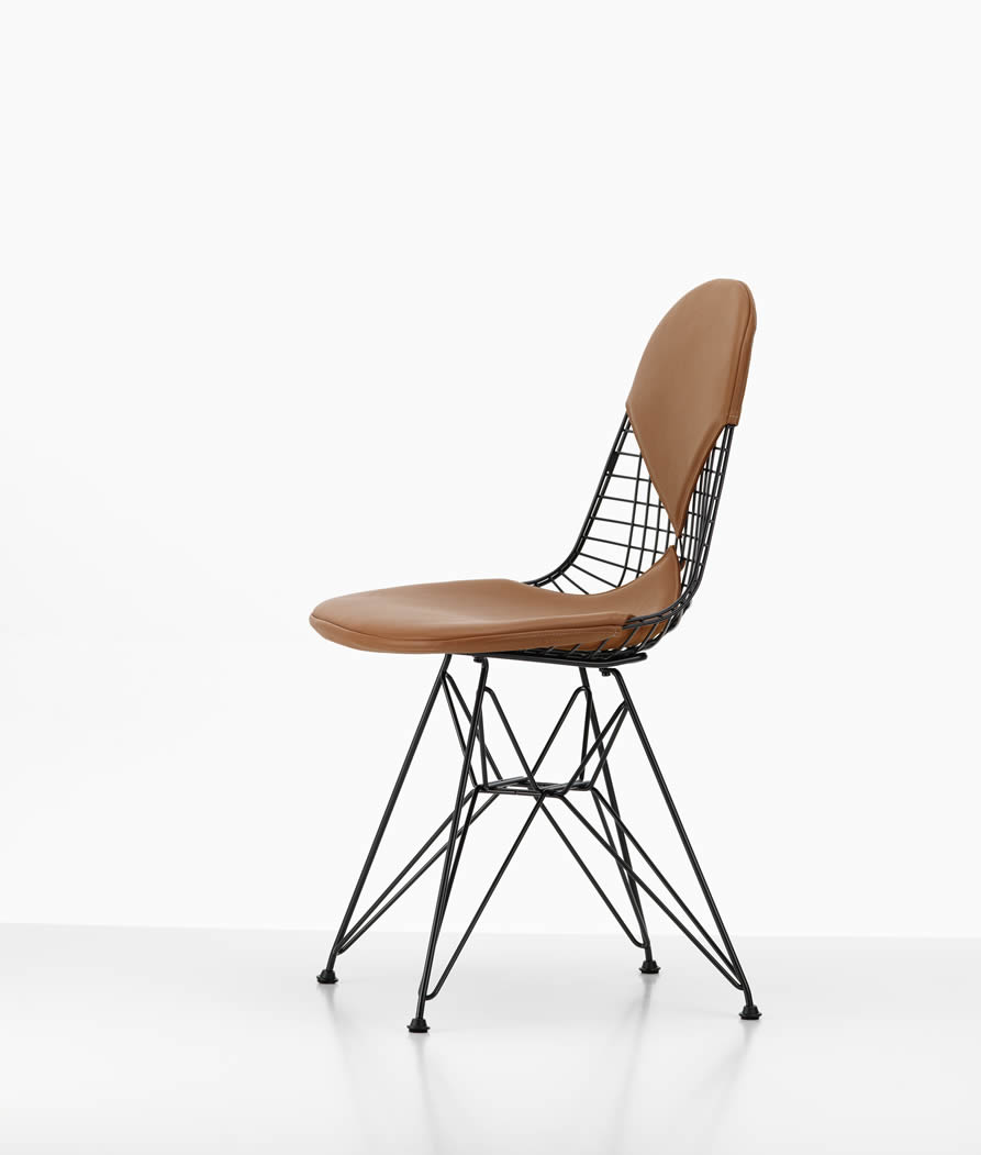 Wire Chair DKR 2 in Leder Premium F