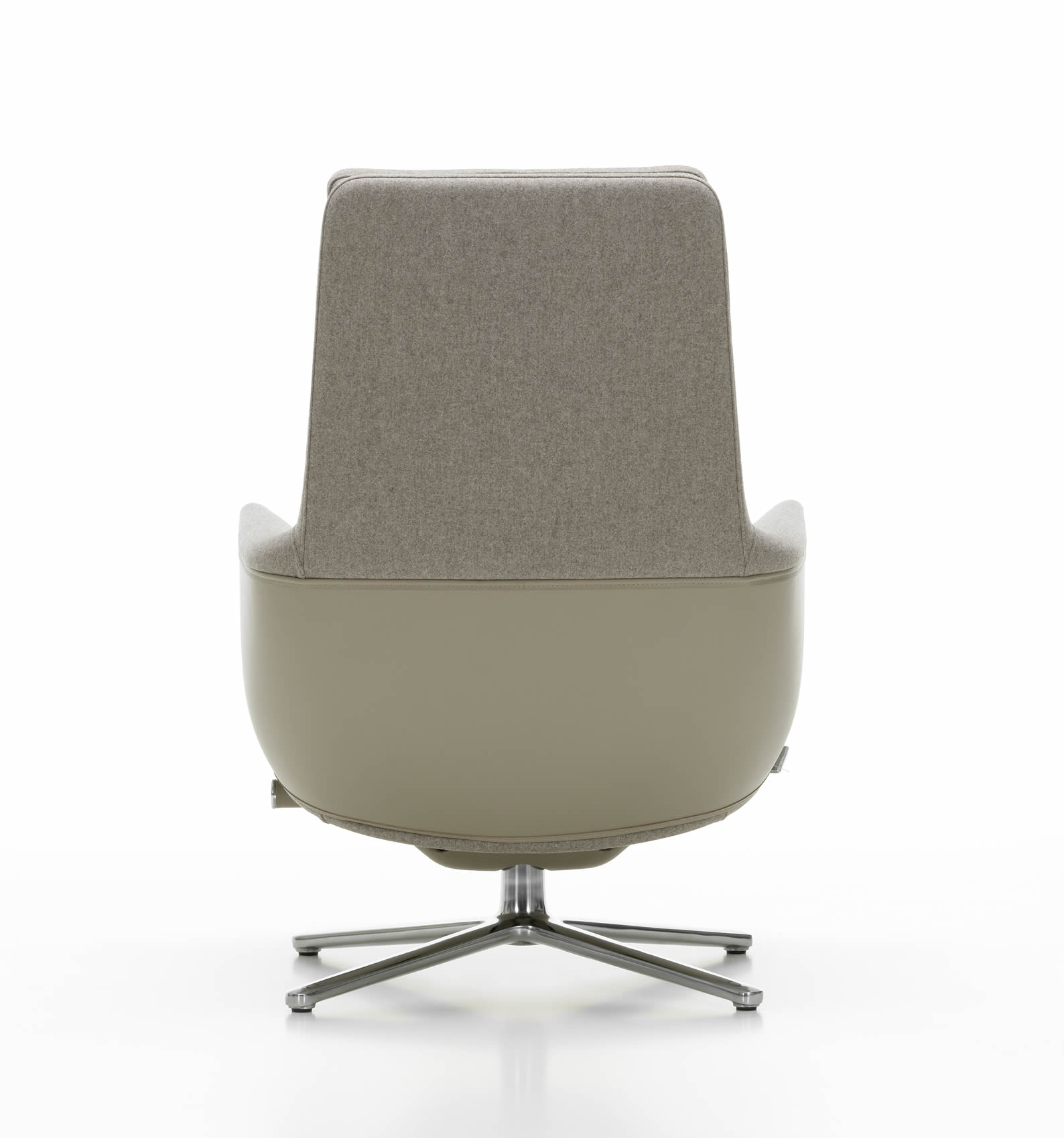 Grand Relax Sessel Stoff mit Leder Forte Dekor