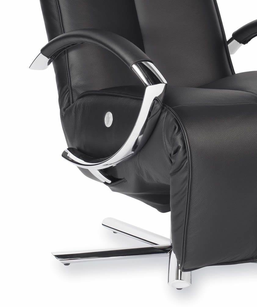 Relaxsessel Luna mit Motor und Akku in Chrom