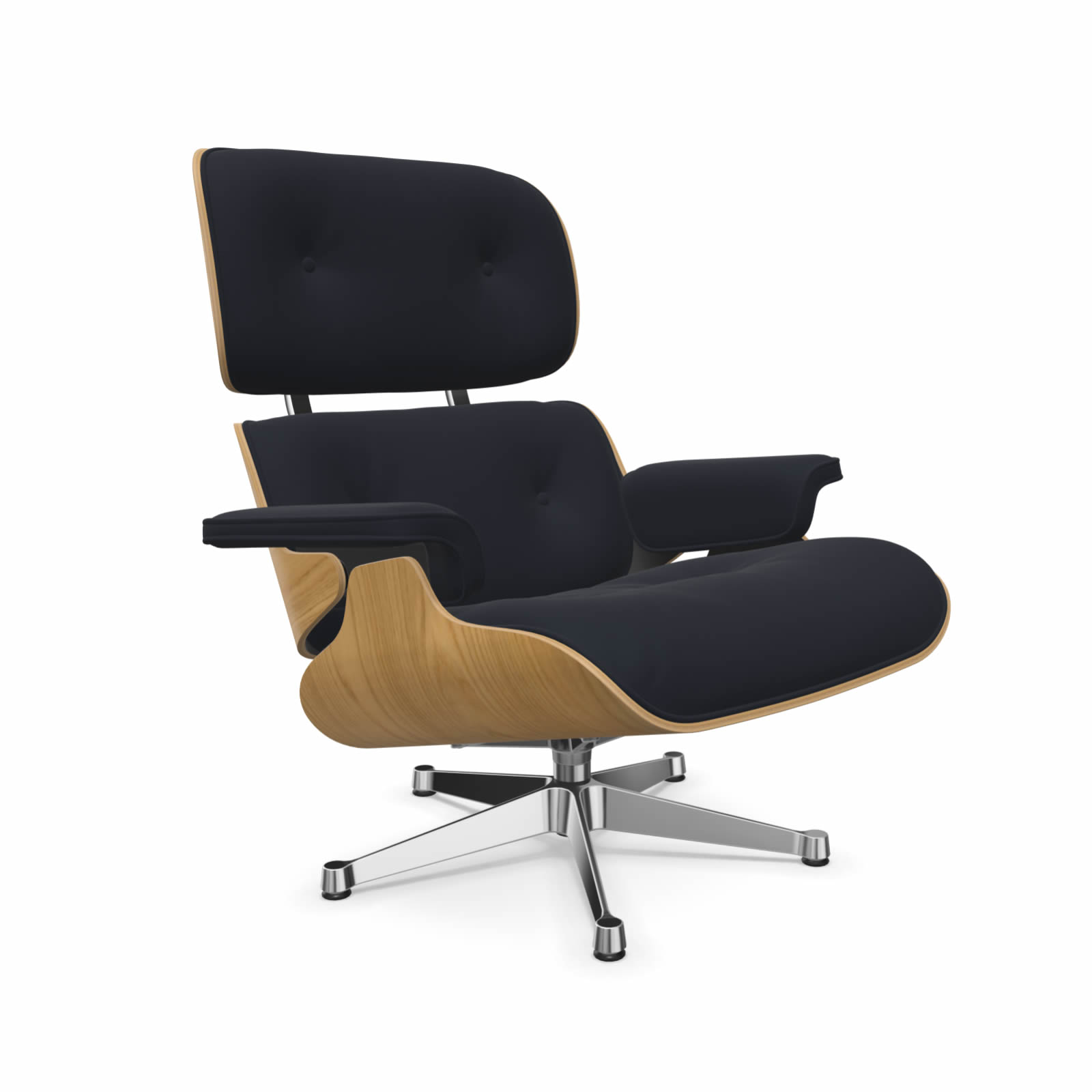 Eames Lounge Chair Kastanie natur Stoff Calma