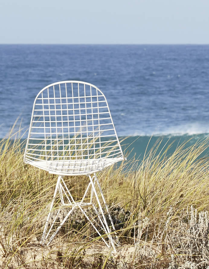 Wire Chair DKR White Collection