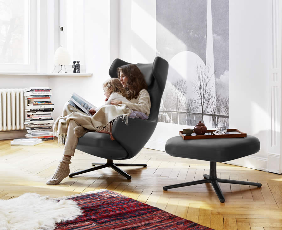 Grand Repos mit Ottoman Leder Premium F