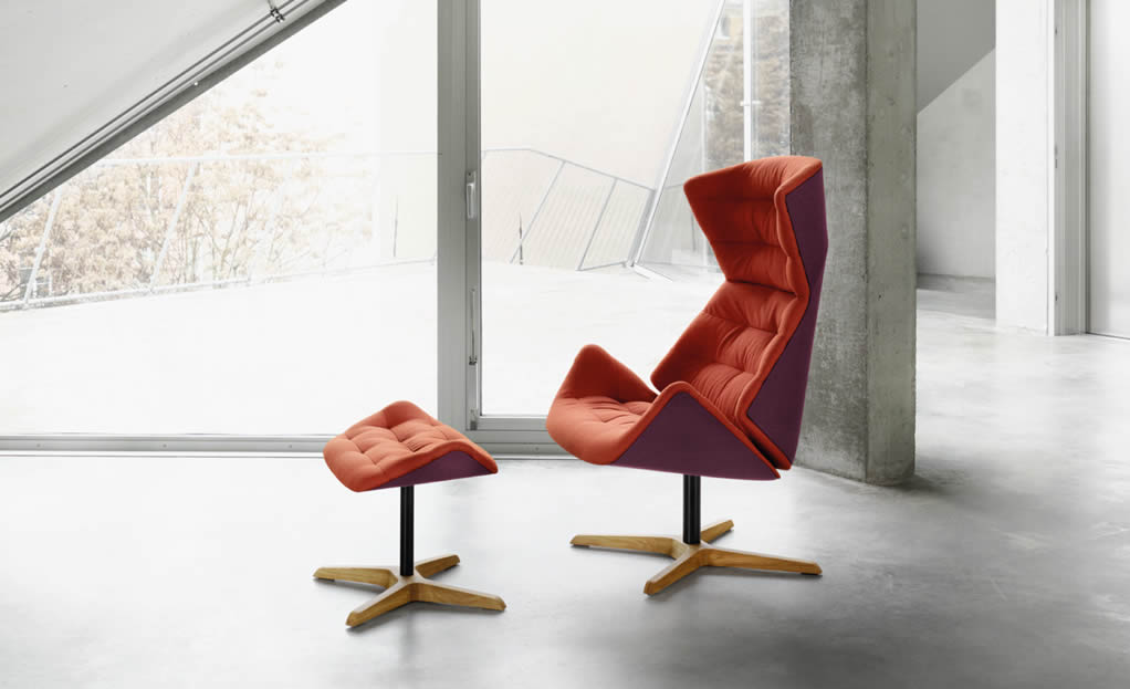 Lounge Sessel 808 "Tropic" mit Hocker