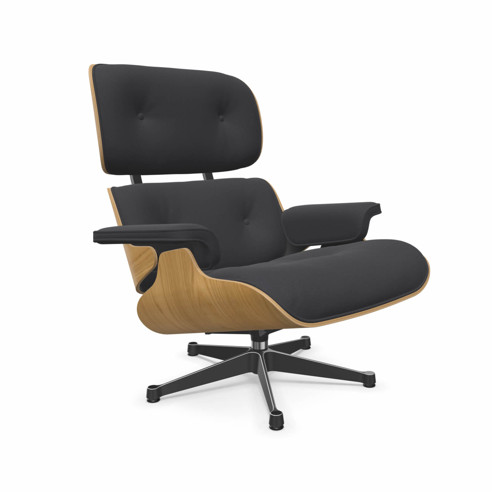 Eames Lounge Chair Kastanie natur Stoff Calma