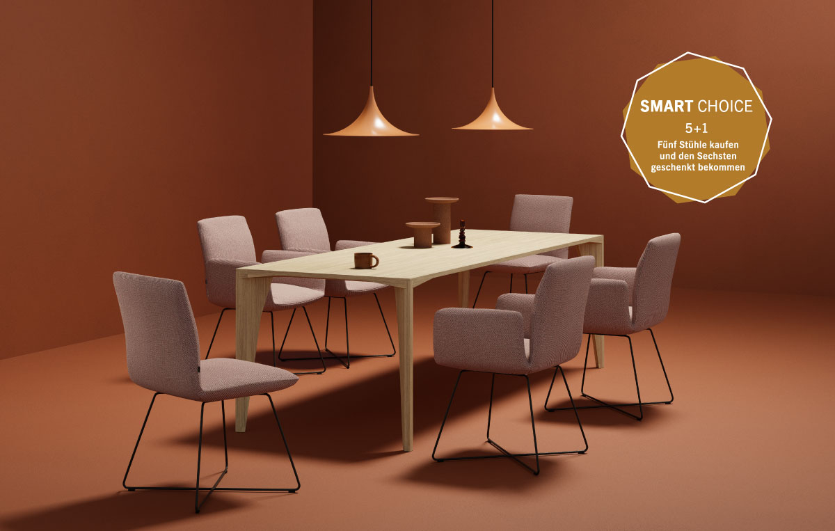 Smart Jalis 5+1 Stuhl Set