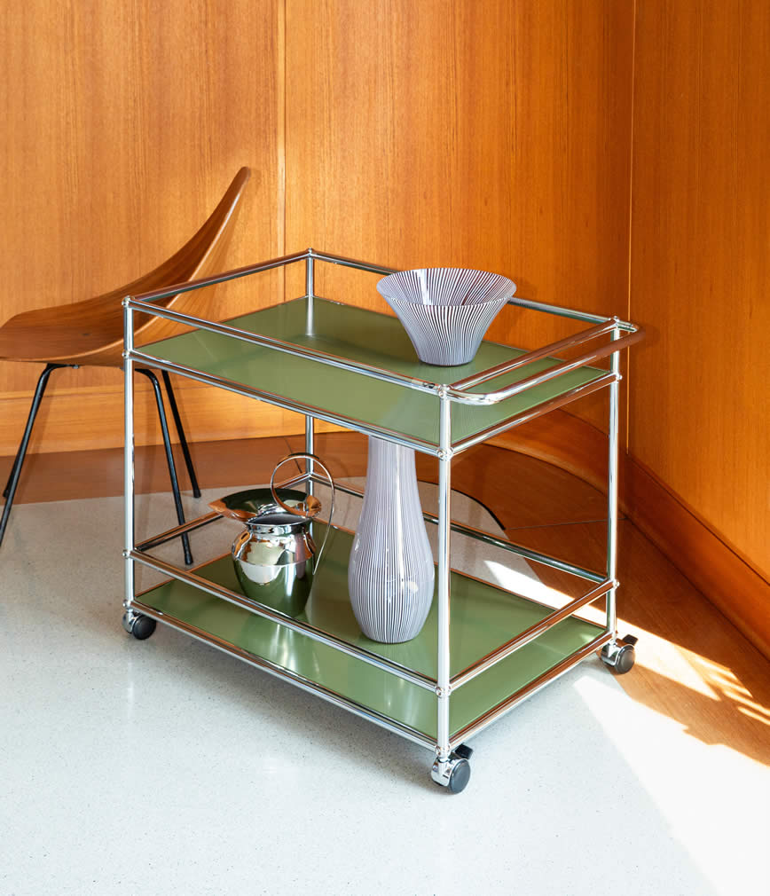 Servierwagen Olivgrün