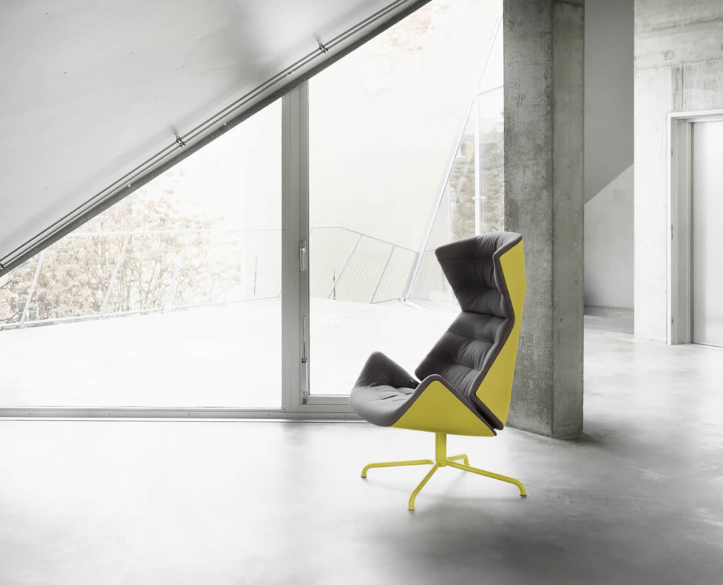 Lounge Sessel 808 "Urban" mit Hocker