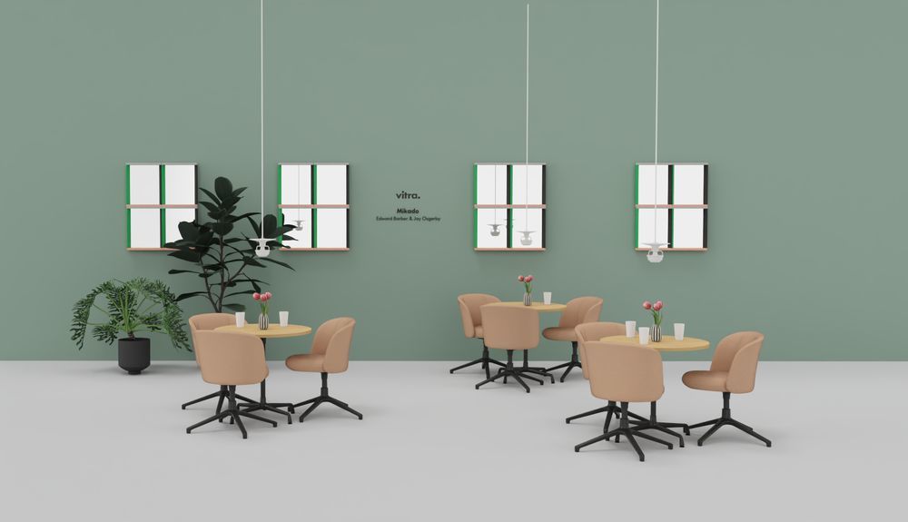 Mikado Side Chair mit Viersternuntergestell