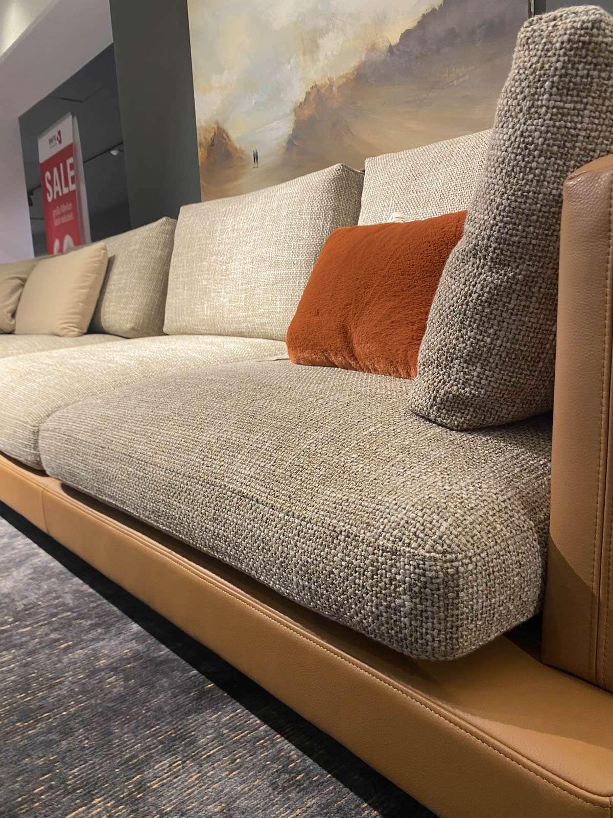 Eckgarnitur Sina mit Couchtischen und Anstellregal Ausstellungsstück