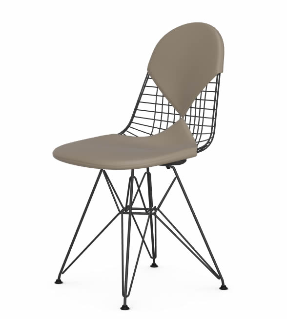 Wire Chair DKR 2 in Leder Premium F