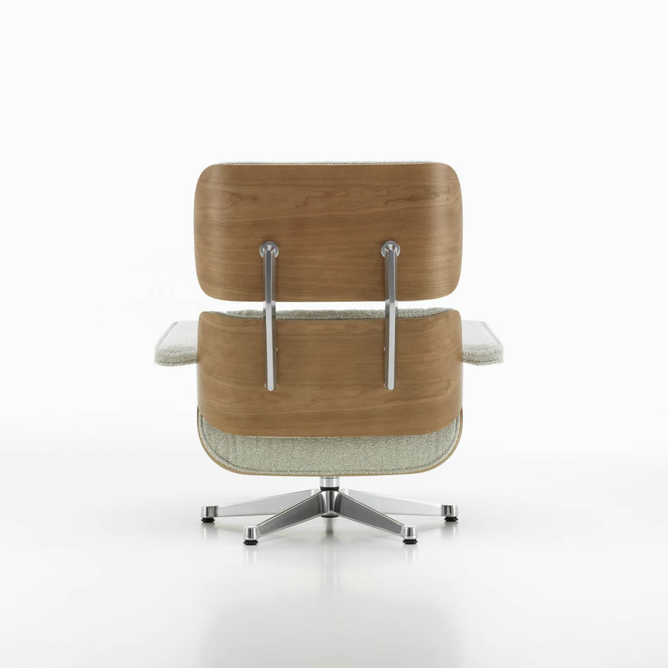 Eames Lounge Chair mit Ottoman Kirschbaum Stoff Nubia