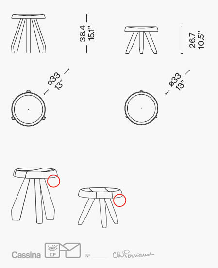 cassina-tabouret-hocker-meribel-berger-abmessungen