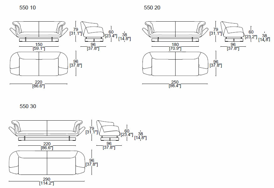 cassina-beam-einzelsofa-abmessungen