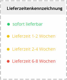 lieferzeitenkennzeichnung