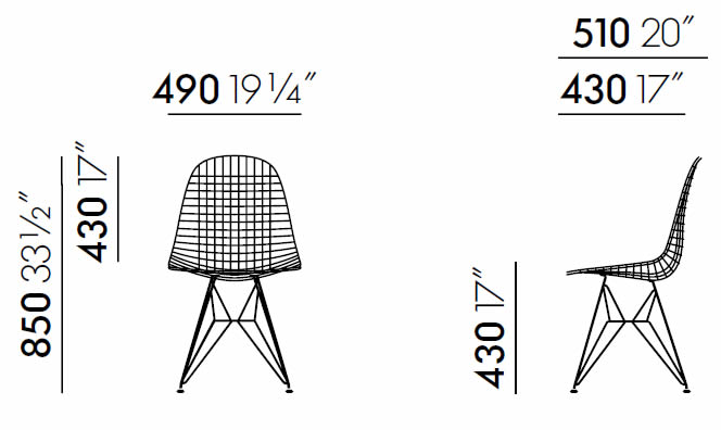 vitra-wire-chair-dkr2-abmessungen