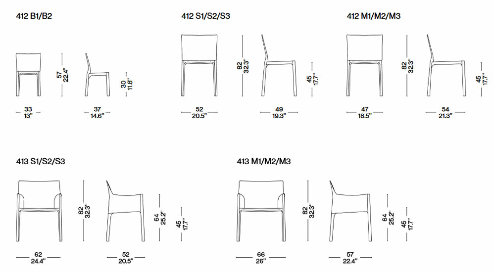 cassina-cab-stuhl-abmessungen