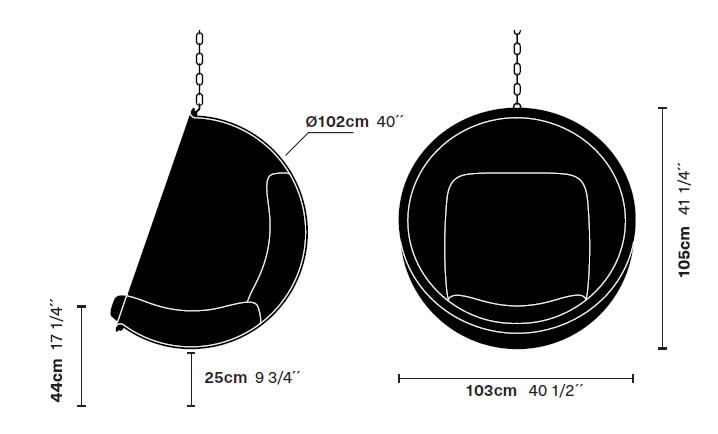 eero-aarnio-originals-bubble-chair-abmessungen