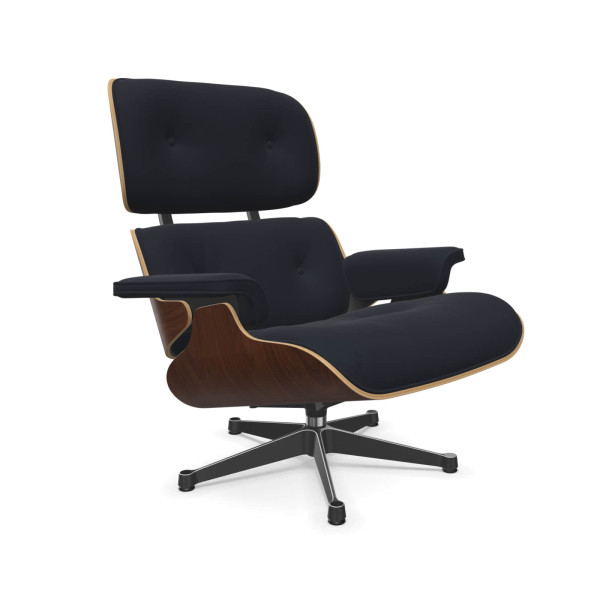 Eames Lounge Chair Nussbaum dunkel Stoff Calma