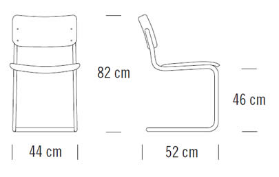 thonet-s-43-abmessungen