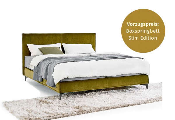 Slim Edition Boxspring Bett Taschenfederkern inkl. Matratze