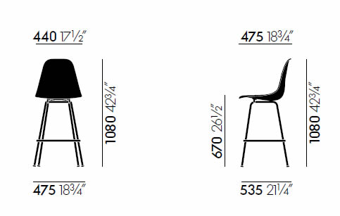 vitra-eames-fiberglass-stool-medium-abmessungen