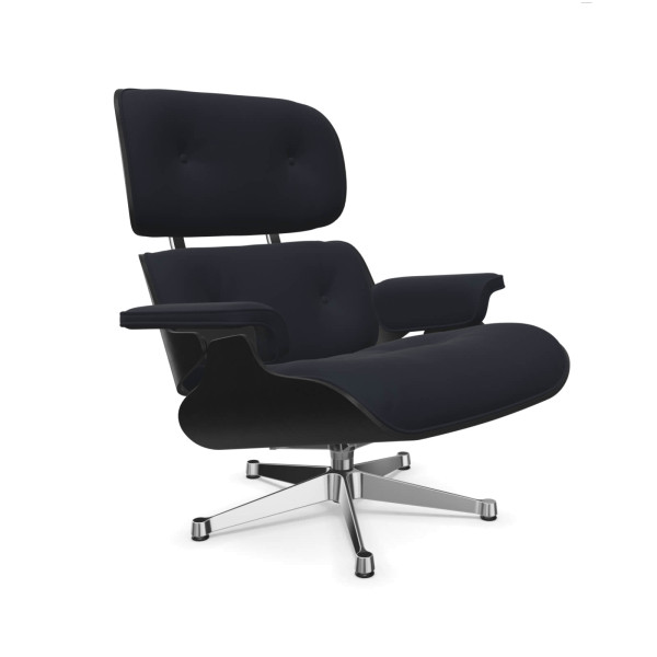 Eames Lounge Chair Kastanie schwarz Stoff Calma