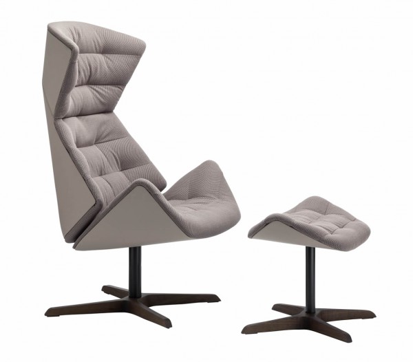 Lounge Sessel 808 "Air" mit Hocker